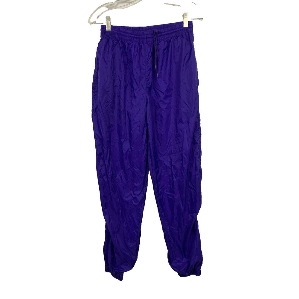 Tonix 90s Purple Windbreaker Lined Nylon Swish Pants Gorpcore Size Small